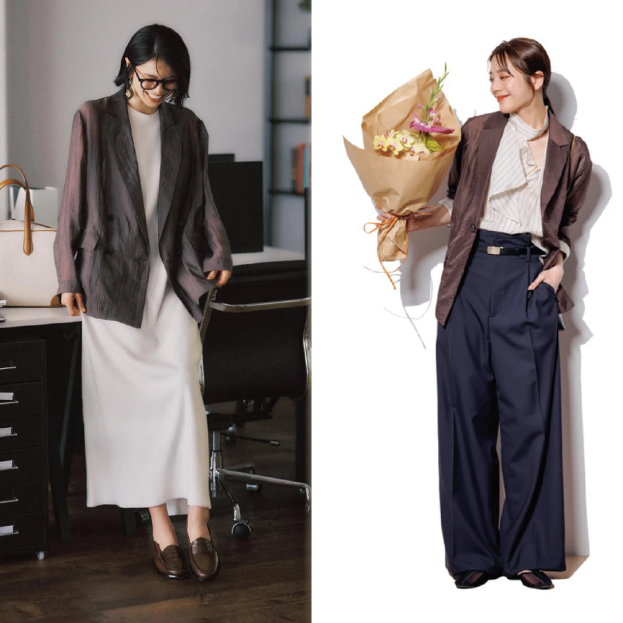 【ブラウン×ホワイト】秋色コーデ13選！ 旬の色を取り入れオンオフどちらも素敵な大人女子に。