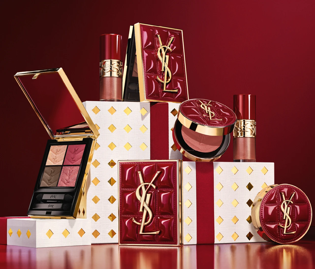 【YSL BEAUTY】ホリデーコレクションが到着! 人気アイテムが、華やかなチェリーバーガンディーに