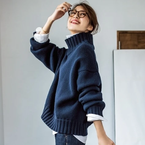 袖コンニット&ブラウスでも着太らない【ゆとりコート】5選_1