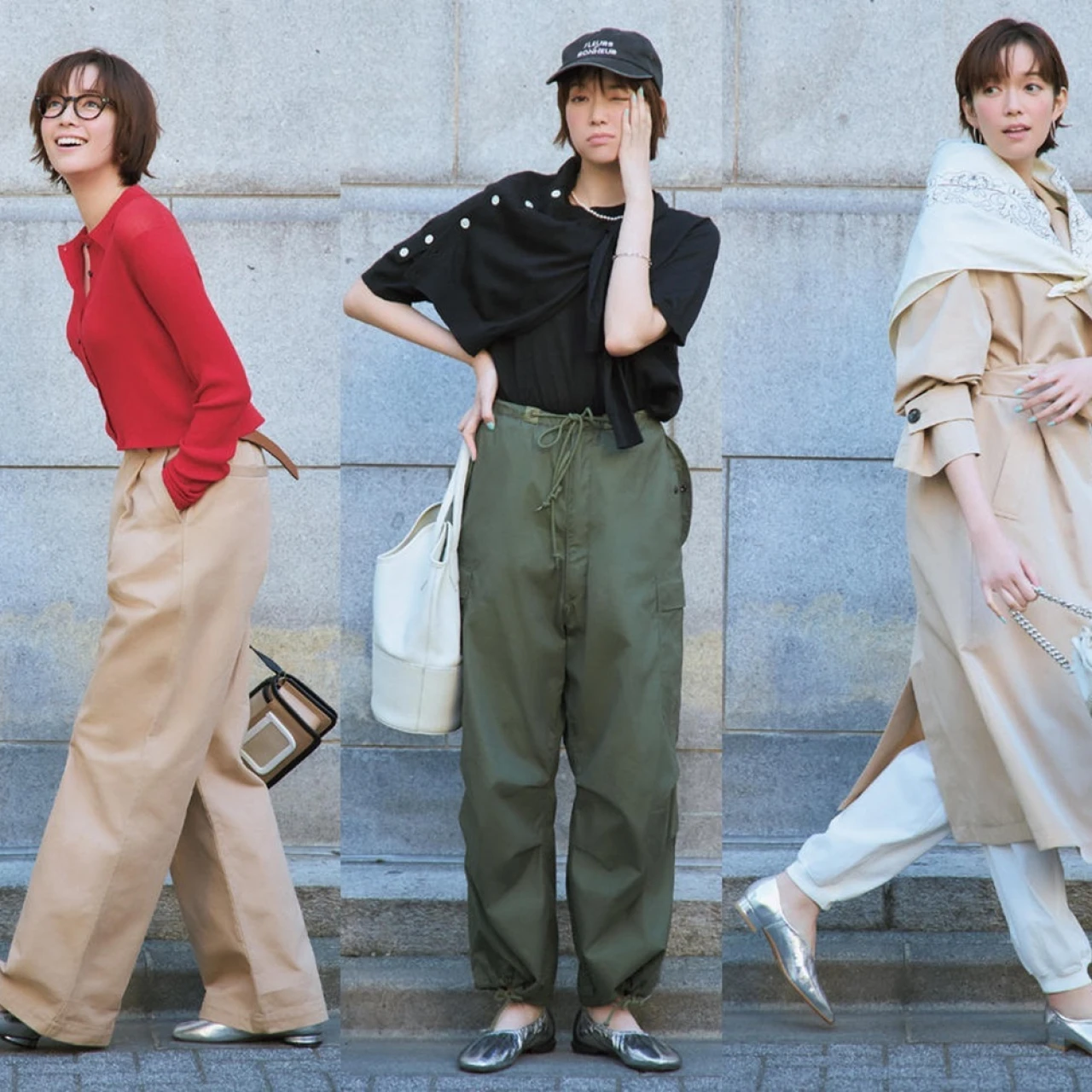 春コーデが簡単に洒落見え！チノ＆カーゴパンツが垢抜けるメタリックなフラットシューズ3選