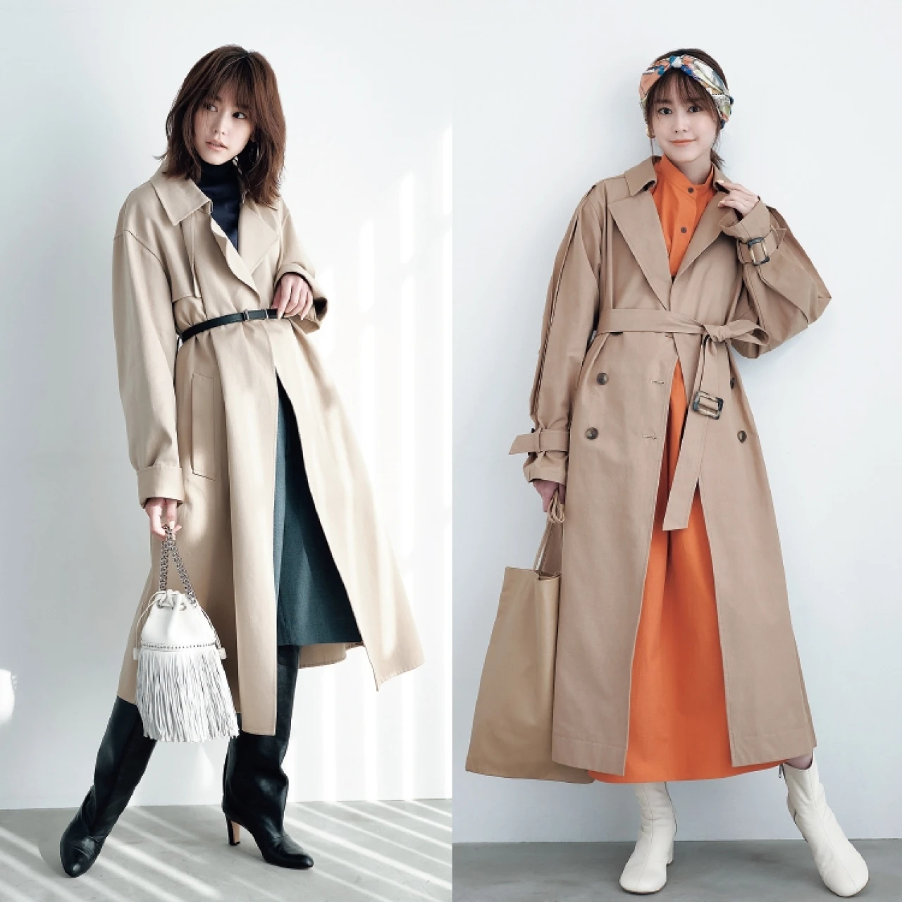 【トレンチを素敵に着るテク】ぐっとあか抜ける！ベルトのアレンジでイメージ自在の３コーデに注目！