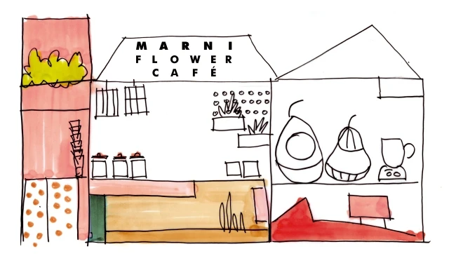 世界初のマルニ フラワー カフェ、もう行った?
