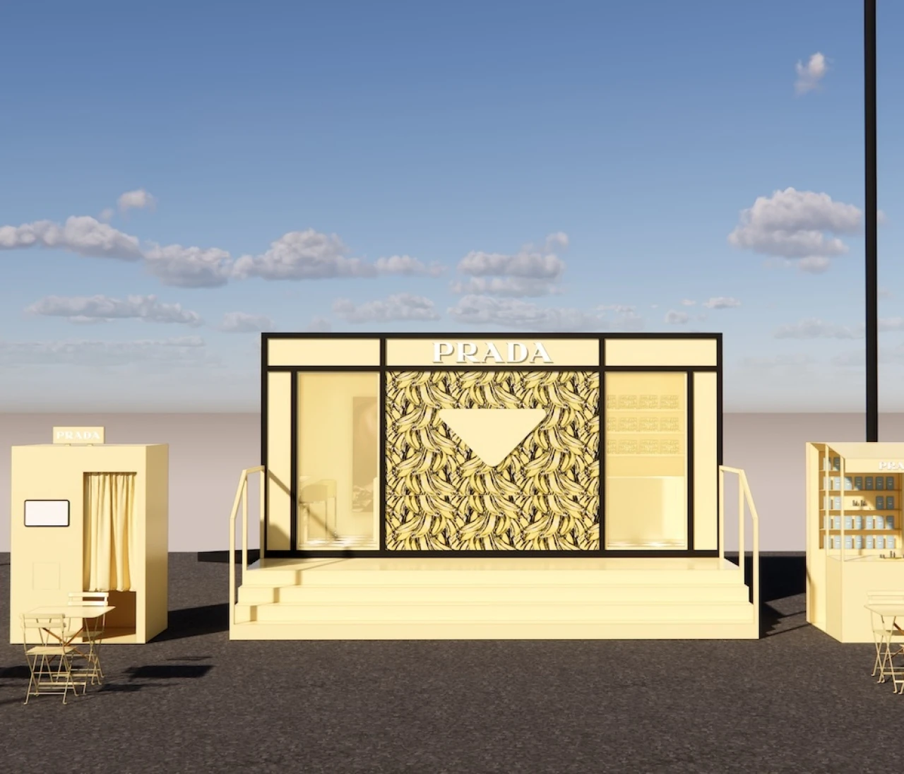 【プラダ ビューティ】新作“バナナバーム”の世界を堪能! 下北沢で4日間限定ポップアップを開催