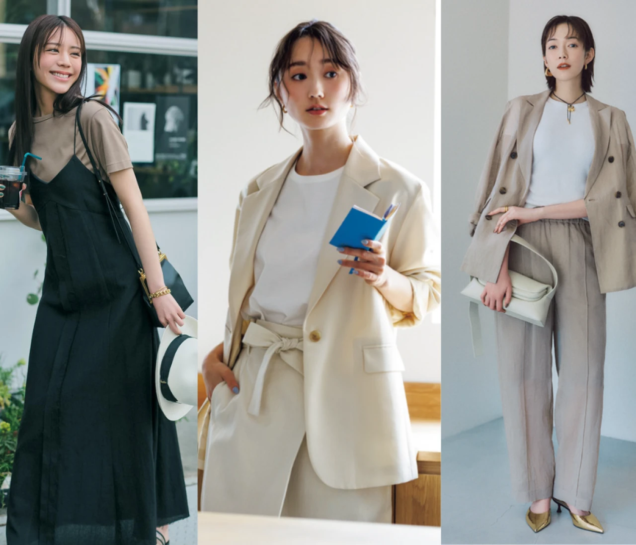 【残暑でも品よく】　大人女子「ベージュトップス」コーデ23選！　色合わせに幅があるベージュをどう着こなす？