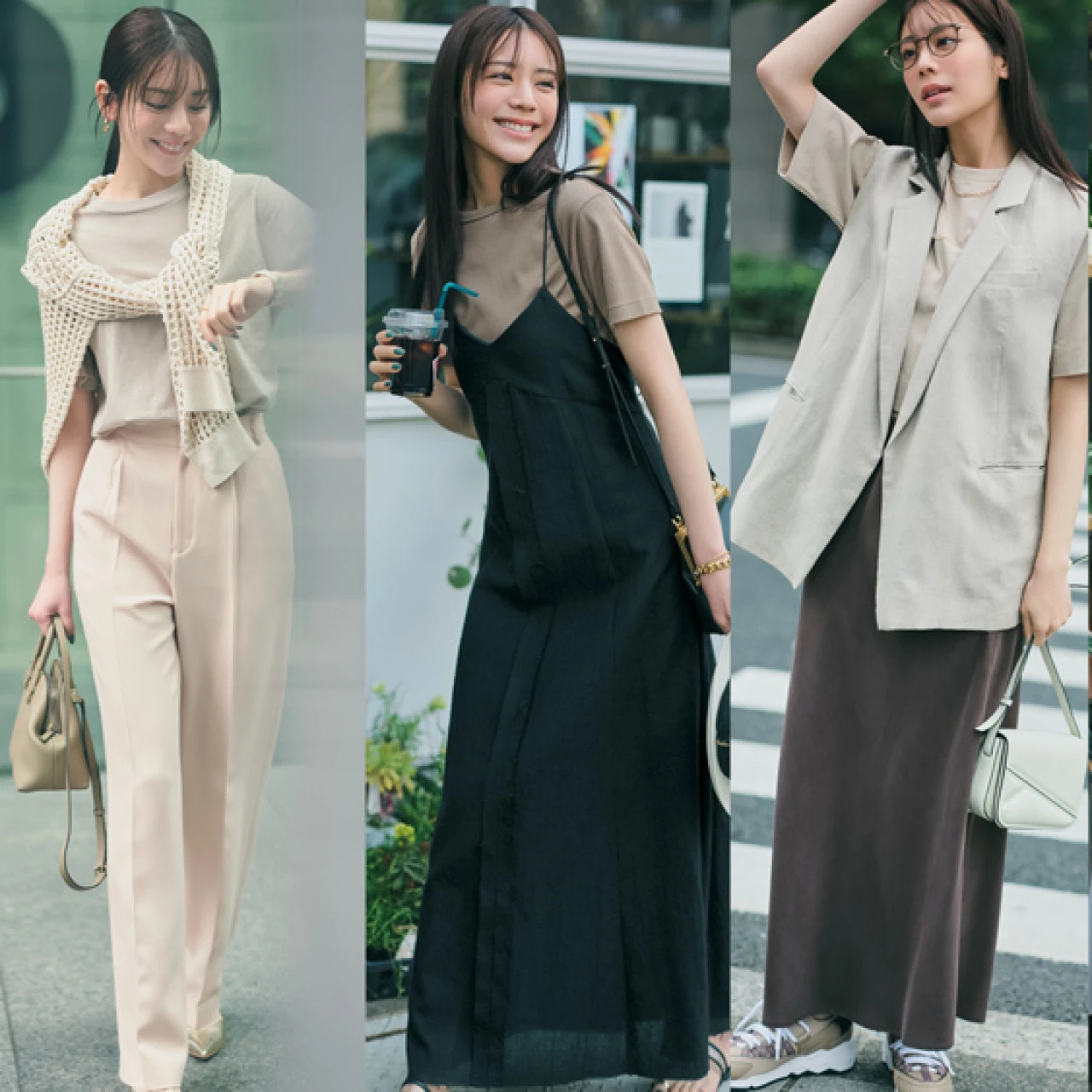 【この夏買い足すならベージュTシャツ】きれい見え必至！甘め派ボトムにマッチするベージュTシャツコーデ4選