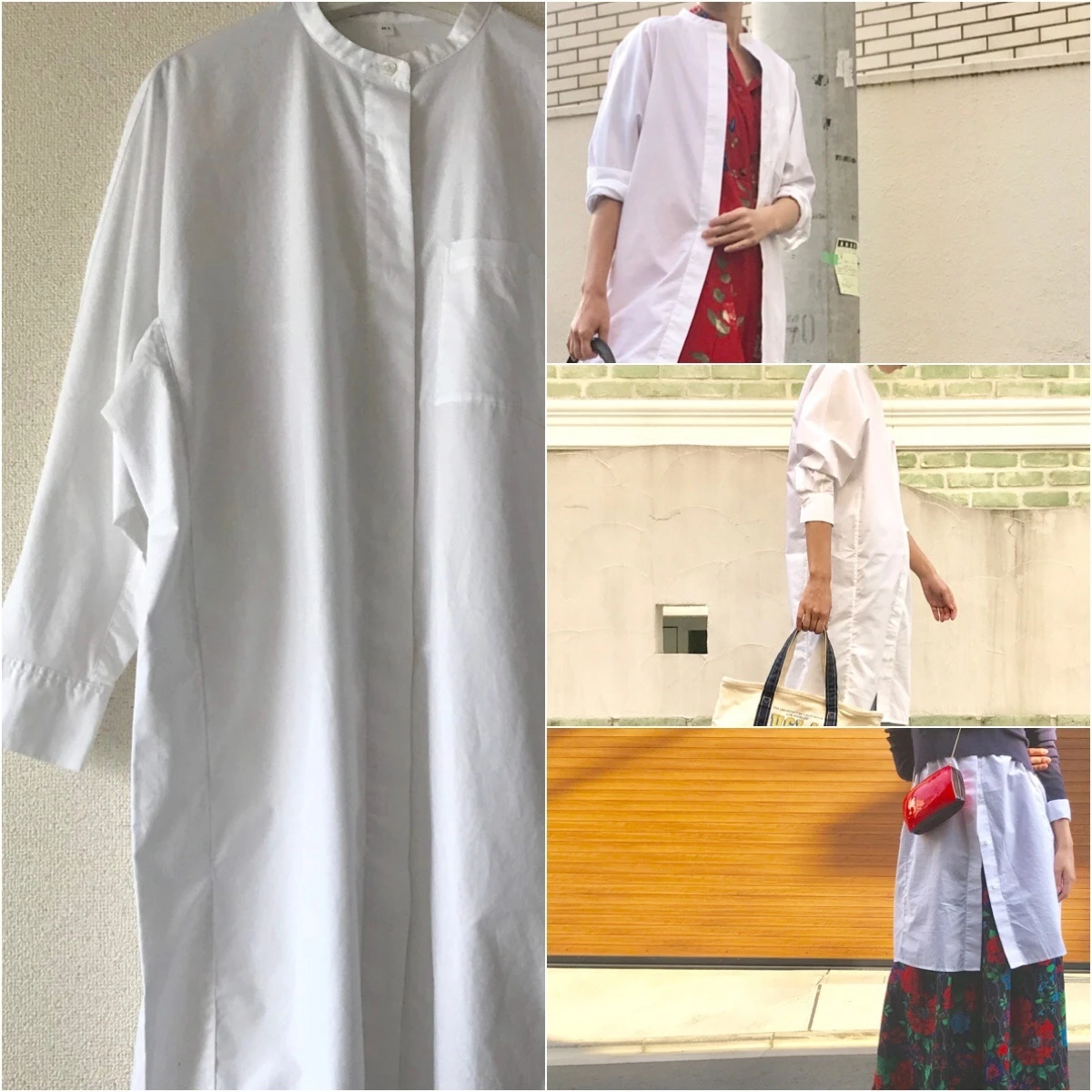 シンプルゆえに着回し自在♡【無印良品のシャツワンピース】が最高!!!