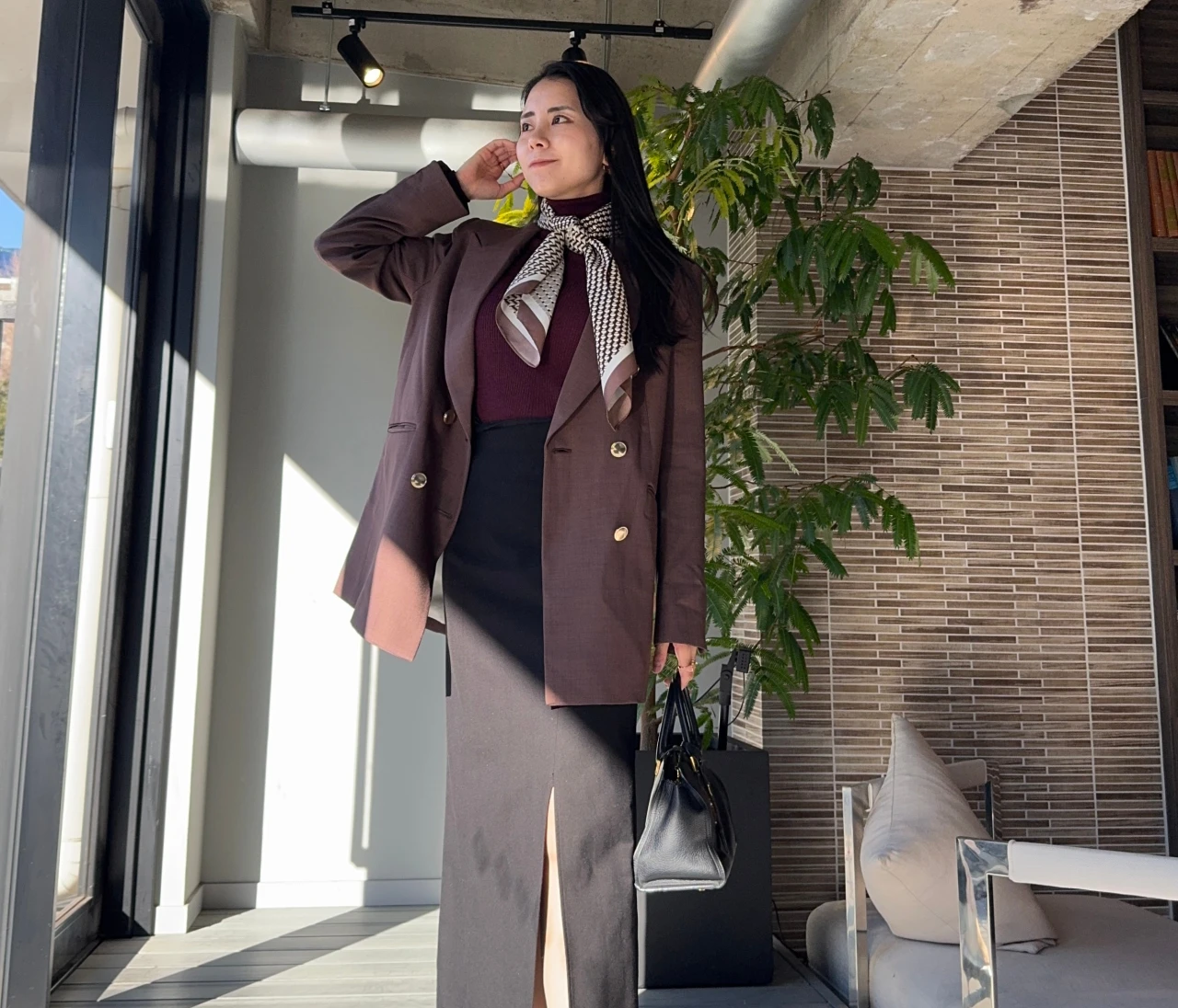 鑑賞する日はTONALのブラウンジャケットが映える🤎#ファッション部