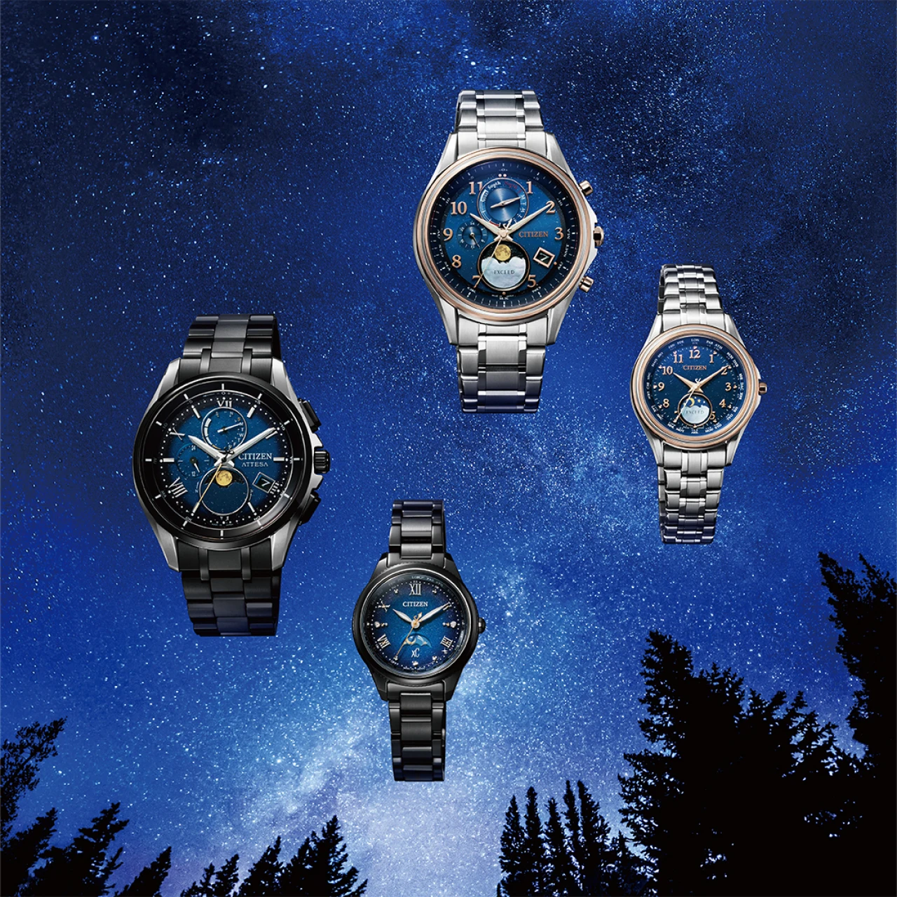 「シチズン」が電波時計30周年記念モデル、最新電波時計ムーブメントを搭載した 「DENPA Limited Pair Models YOZORA COLLECTION」を発売!