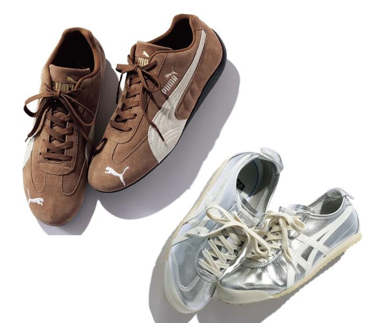 【プーマ、オニツカタイガーの薄底スニーカー】ボトムス別・正解コーデをスタイリスト石上美津江が指南