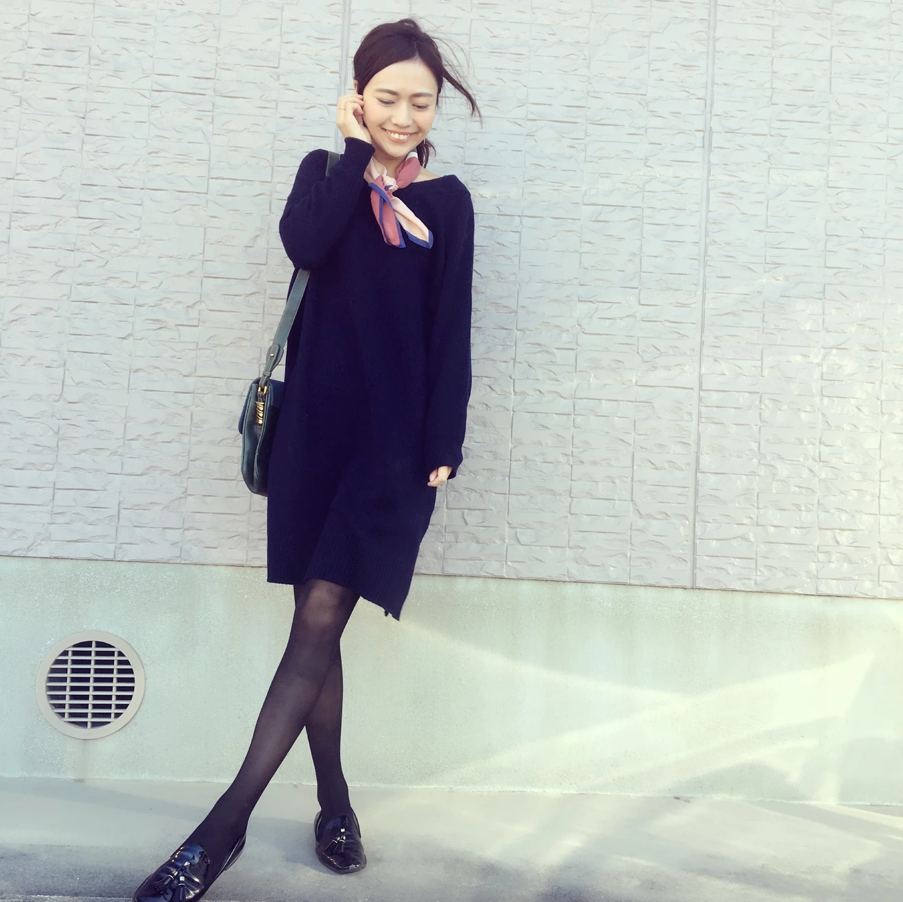 この冬大活躍！シンプル可愛いニットワンピ着回し