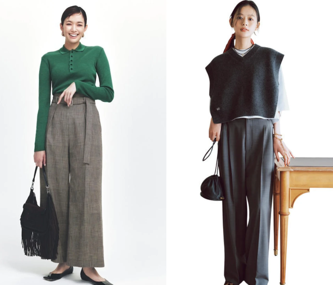 【秋冬ニットコーデ23選!】 ポロニット、ニットカーディガン、ベスト…大人女子の着こなしに絶対ハマる最旬着こなしまとめ。