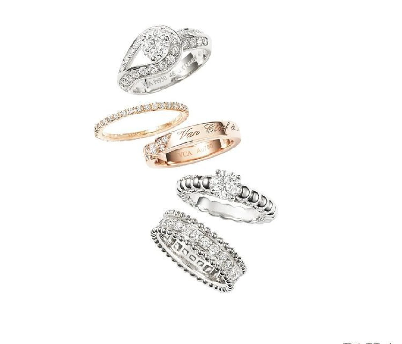 憧れブランドの最新ウェディングリング（写真）