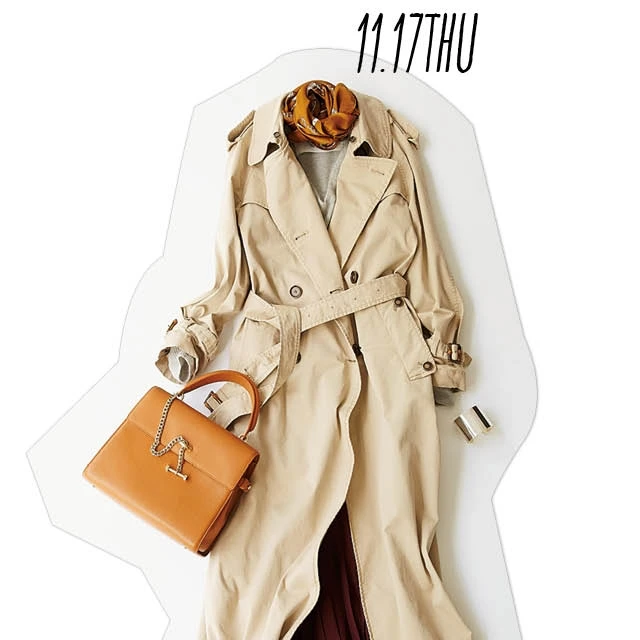 デキる大人の女性になりたいなら、アースカラー×トレンチコーデをマスターすべし！