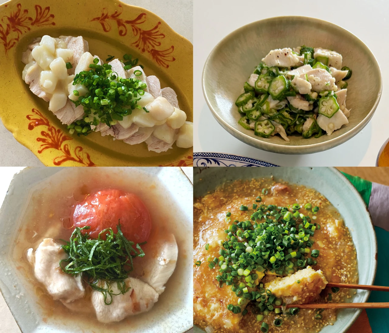 【長谷川あかりのご自愛ごはん】高たんぱくで低カロリーな鶏むね肉の絶品レシピ4選。出汁煮、あんかけつくね、オクラ和えなど。簡単調理で食べ応え抜群！