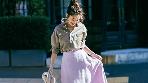 春コーデは【ミルクティーベージュ×パステルピンク・ラベンダー】で可愛げと上品さを両立♡