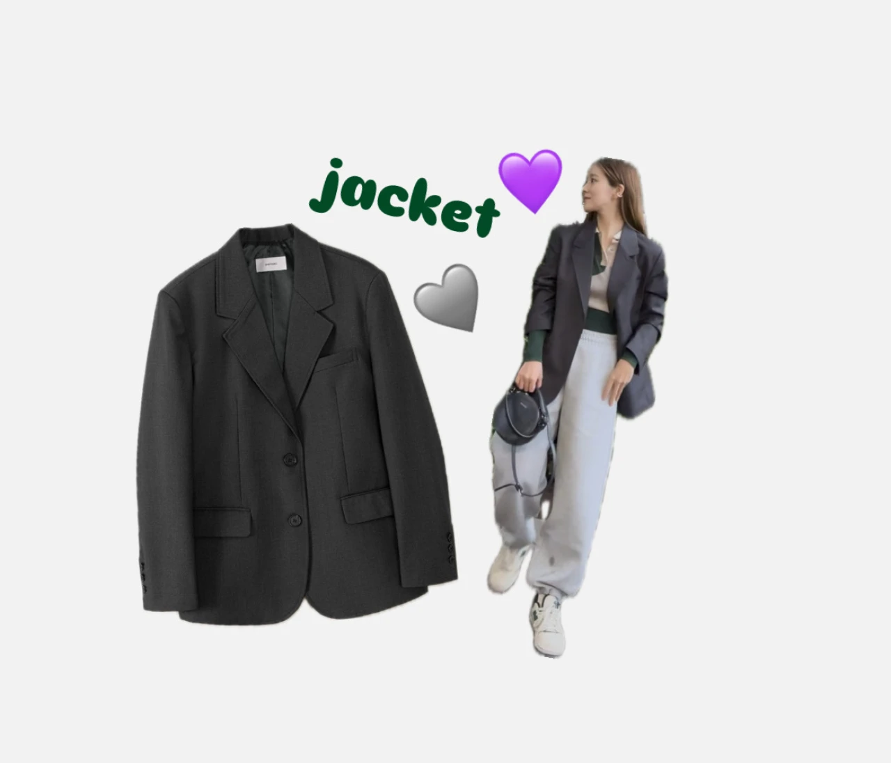 秋の休日コーデはジャケット+スウェットで抜け感をプラス！