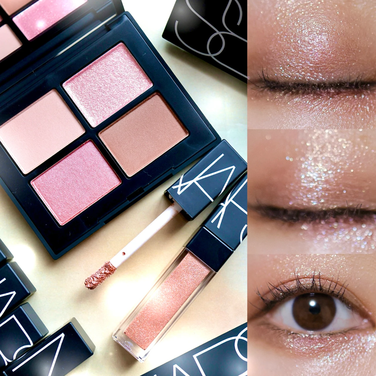 【全色】『NARS』2026秋新作コスメ「NARS クワッドアイシャドー」「NARS スパークリングセダクション リキッドアイシャドー」をコスメマニア美容家・立花ゆうりが全部お試し!