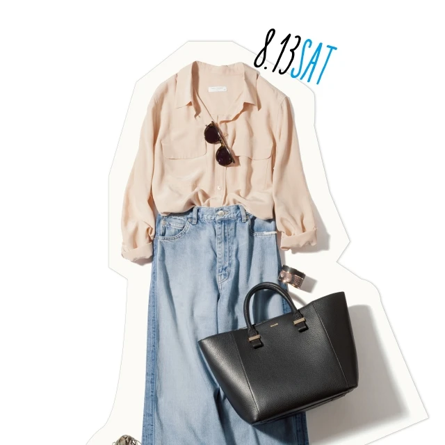 カジュアルbut女らしいジーンズスタイルで、大人のデートに出かけよう