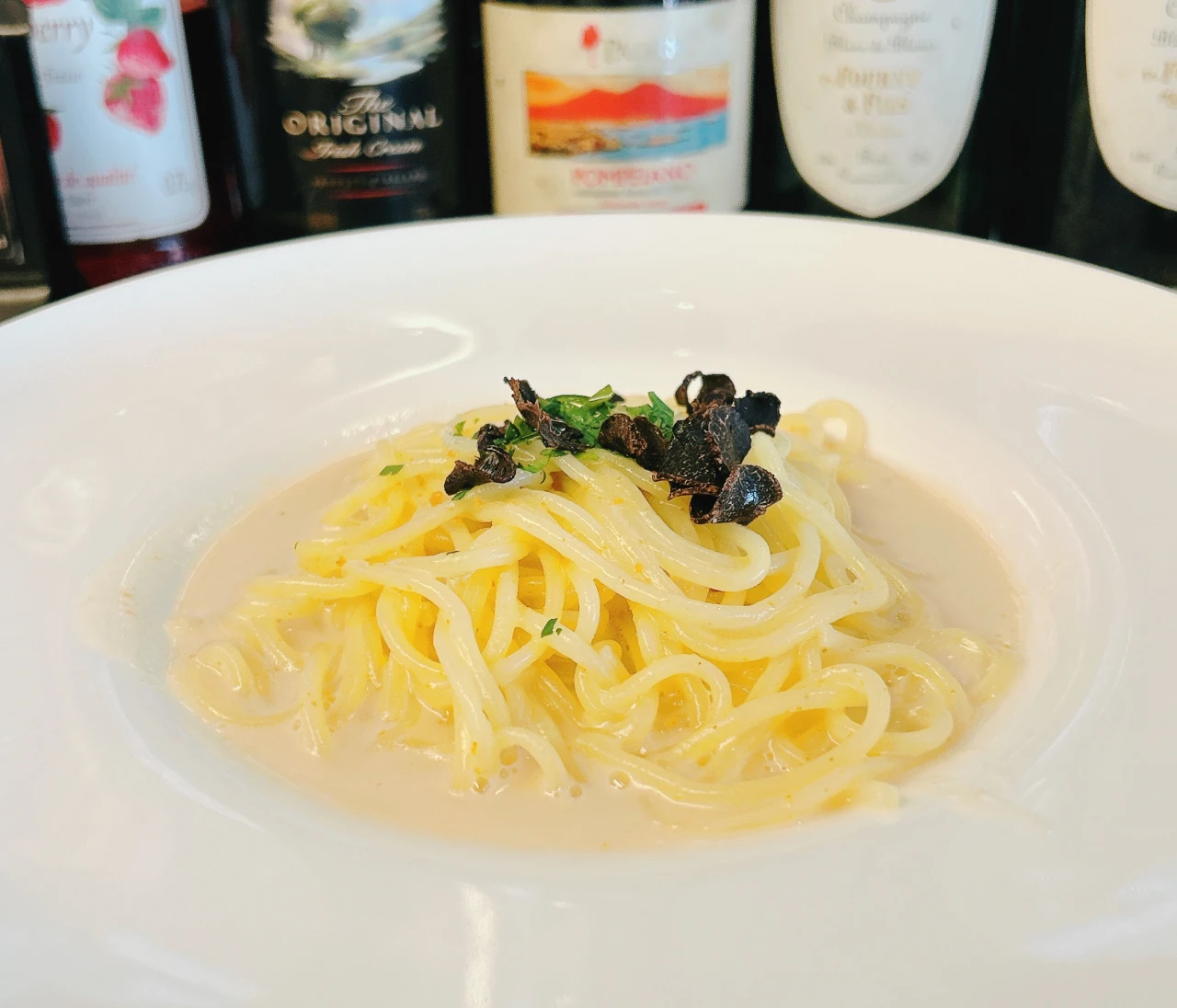 【渋谷でちょっとリッチな高コスパランチ】黒トリュフとウニの絶品クリームパスタ♡#グルメ部