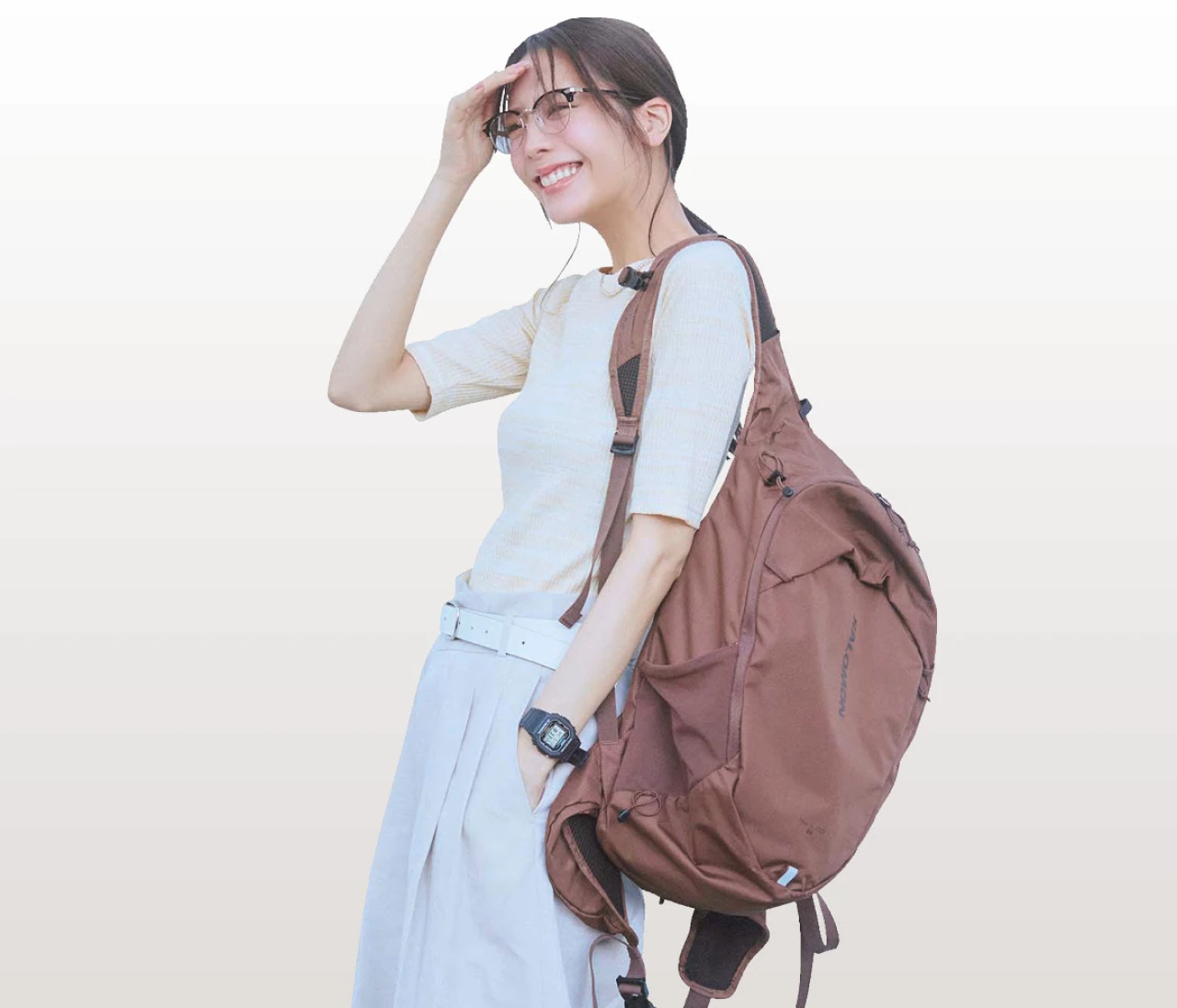 【通勤リュックコーデ】きれいめに持てる洒落感リュックがオンスタイルにマッチ【BAILA今日のコーデ】