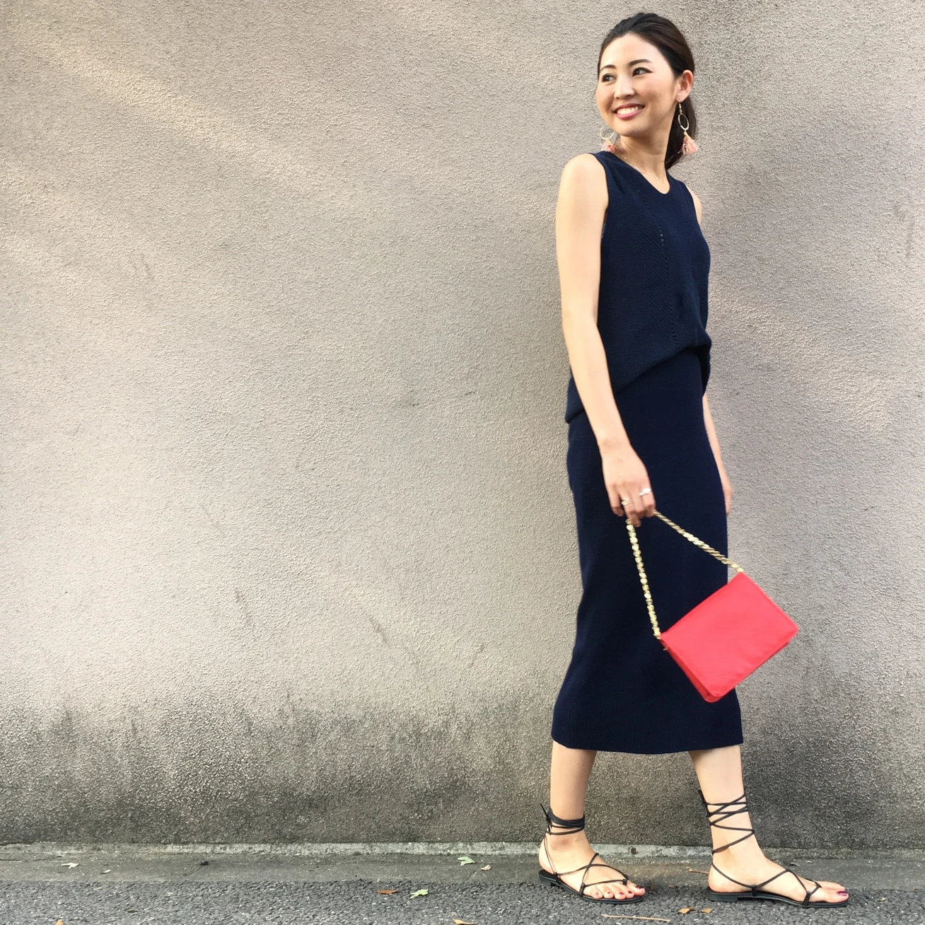 UNIQLOの新作!リブペンシルスカートで楽チン実家コーデ。_3