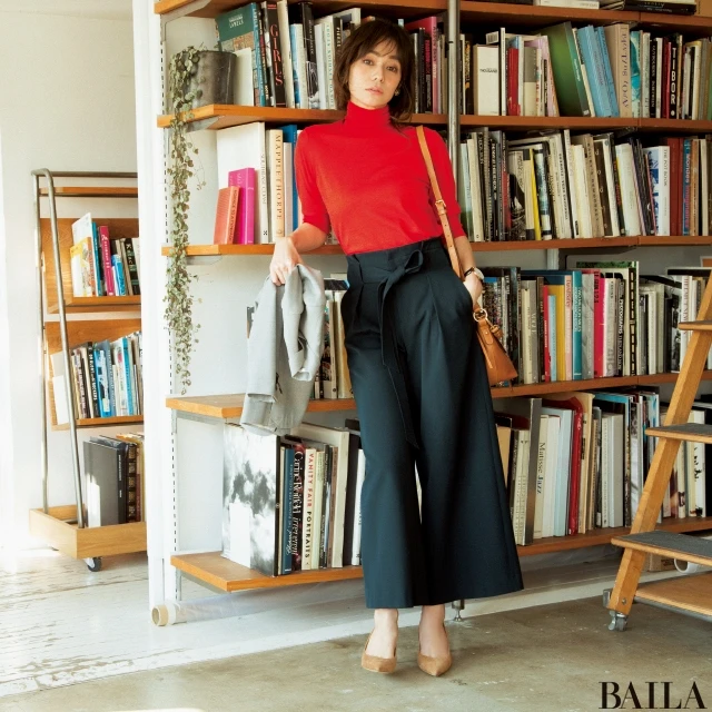 こなれも着やせも!【ベルテッドワイドパンツ】を買うとイイコト4