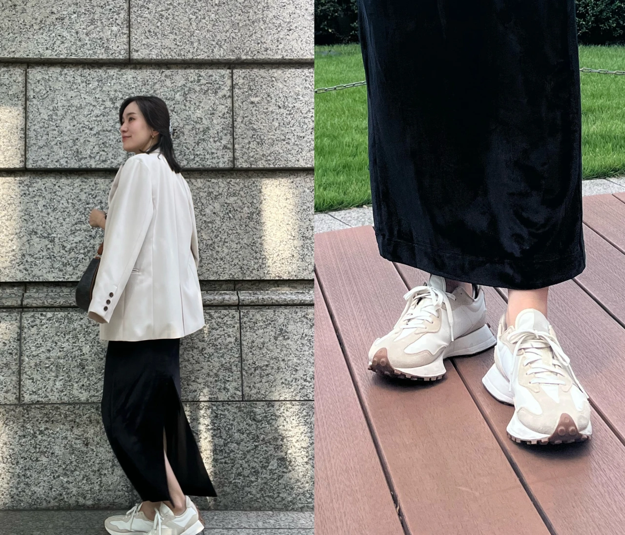 New Balance(ニューバランス)327大人気スニーカーを使ったモノトーンコーデ＃スニーカー部