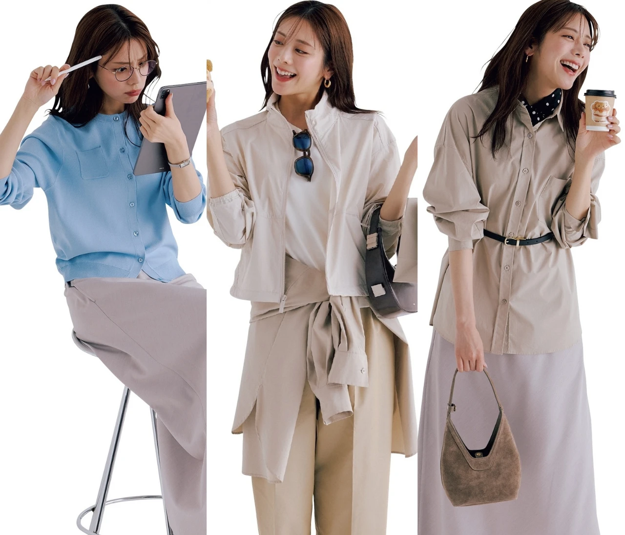 【「きれいめテック服」着回し15days】貴島明日香が限界OLに！高機能＆おしゃれな11アイテムで天候が不安定な初夏を乗り切る！