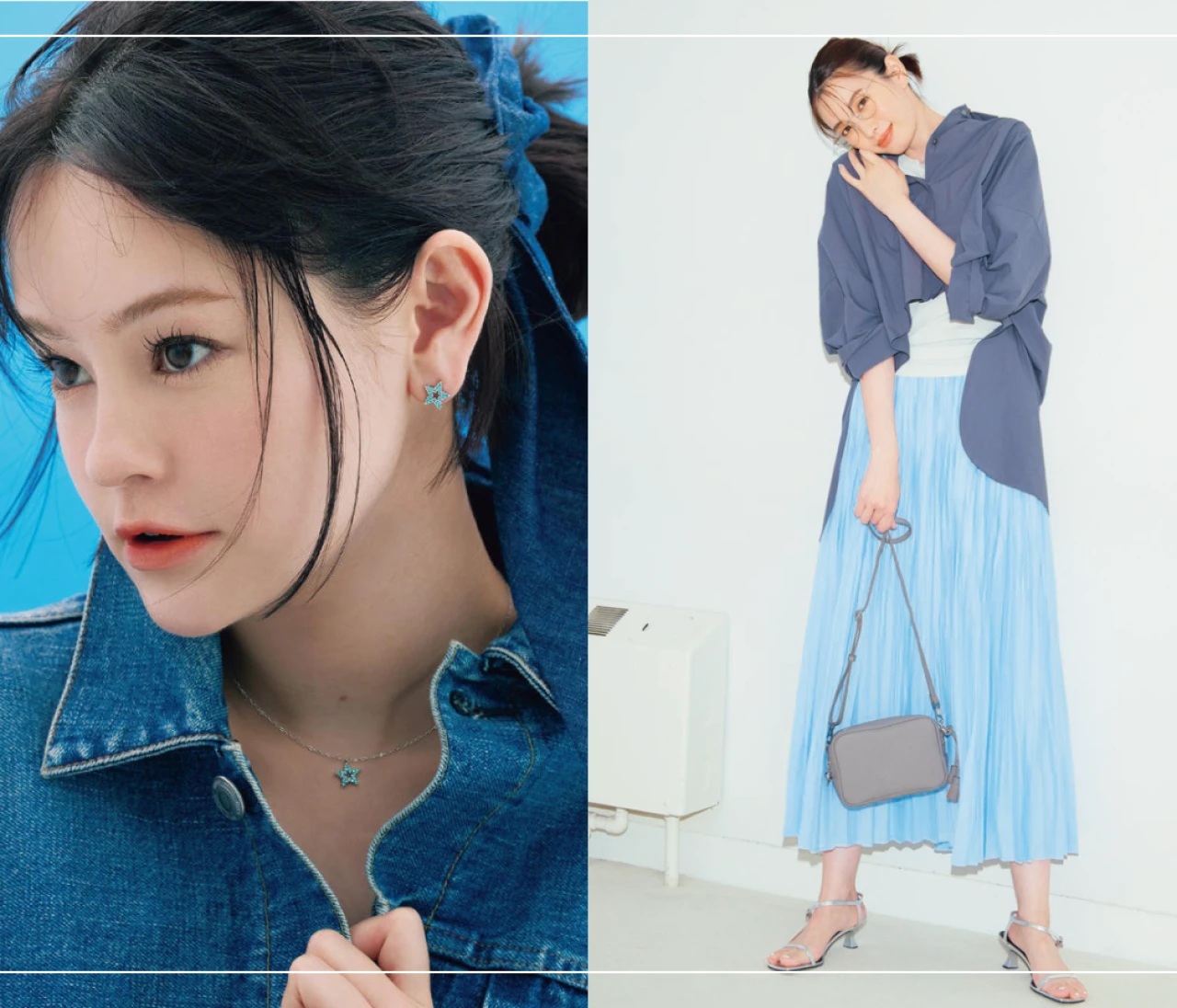 大人女子ブルーコーデ20選 猛暑には万能ブルーで清涼感を演出できる！ デニム、シャツ、ブラウス、ワンピース…大人女子の着こなしアイディアに。