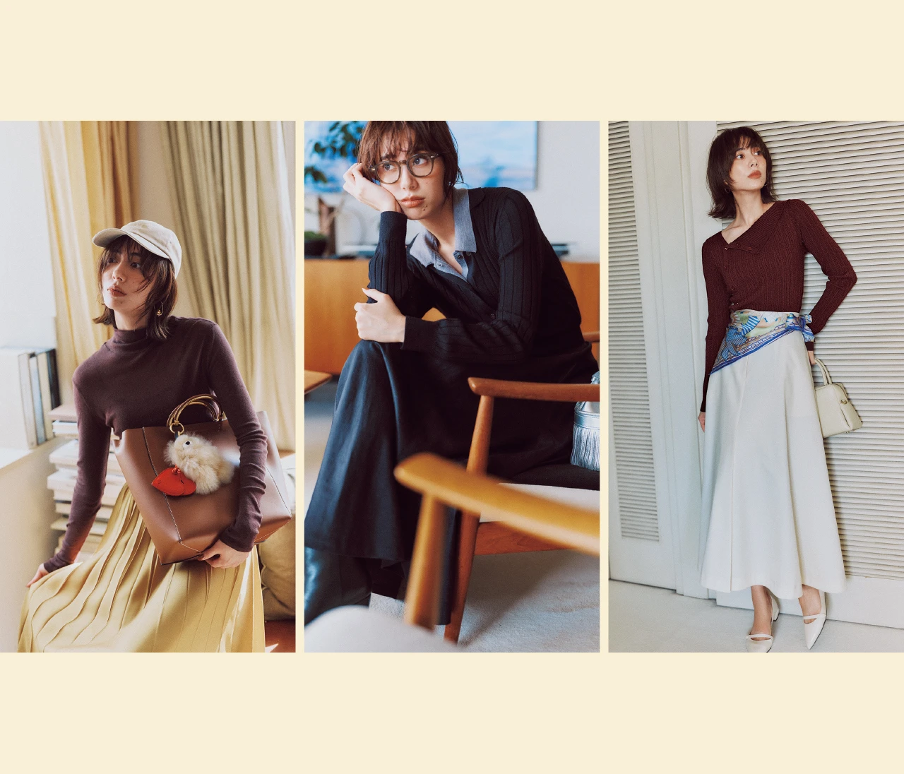 定番ワンツーコーデを盛り上げる「アクセント小物」3選