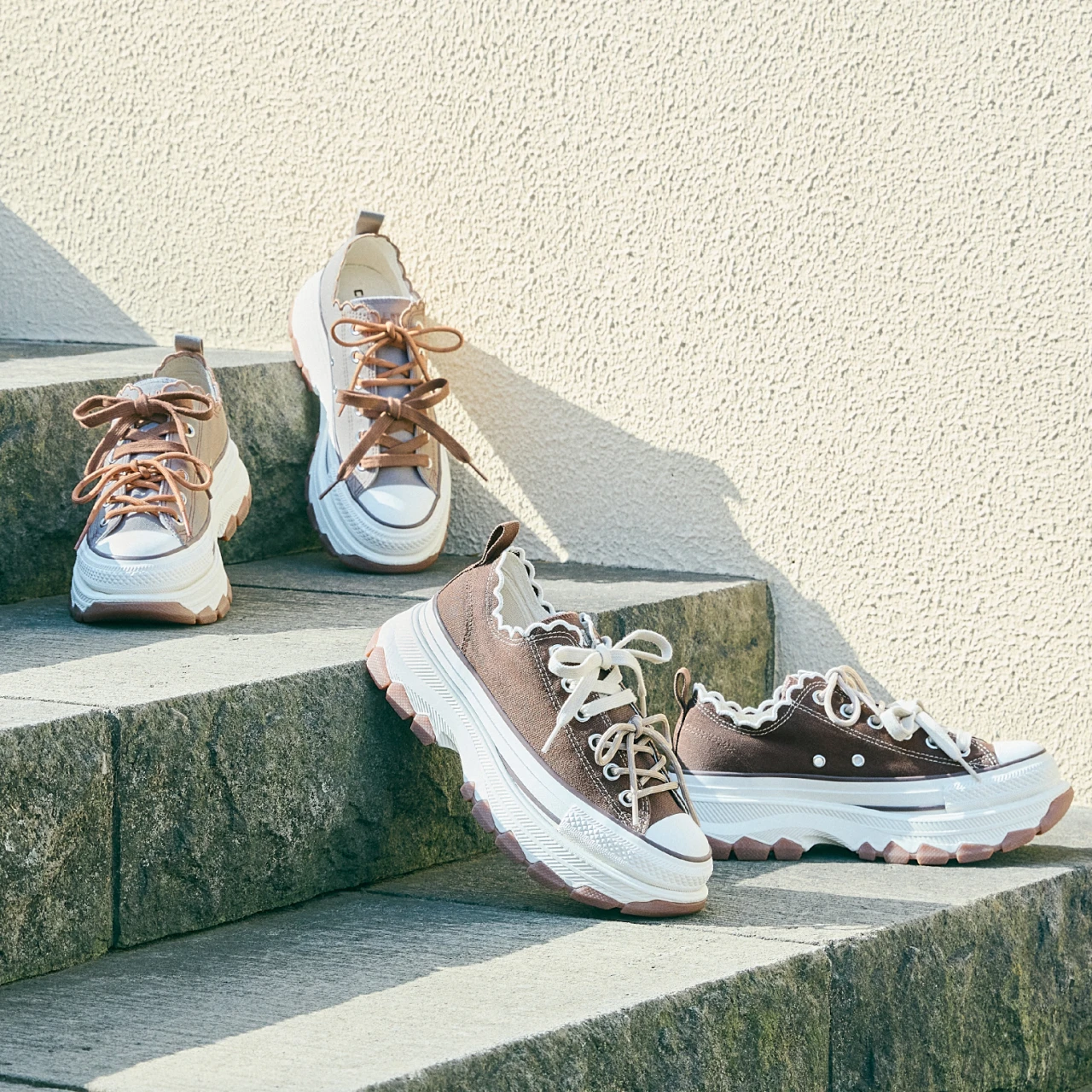 【CONVERSE（コンバース）】「オールスター トレックウエーブ」から異素材のレイヤードシューレースを使用したウィメンズモデルが登場！