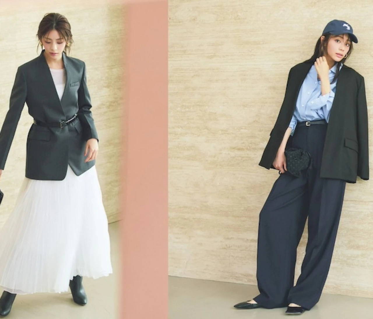 【早めに買うべき秋冬ジャケット】Vネックのノーカラージャケットが働く女子の大本命に！