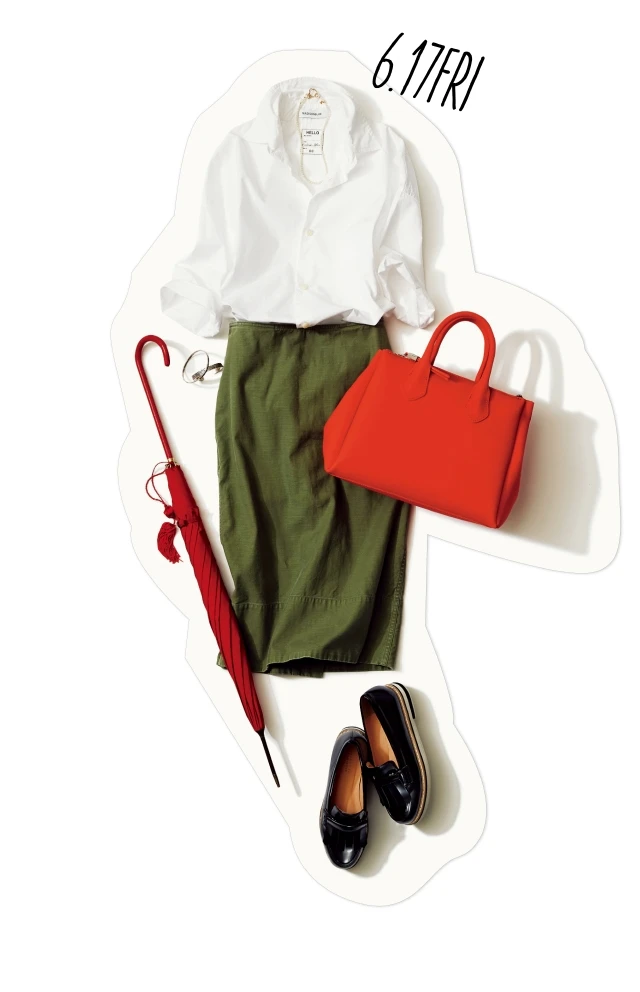 雨小物で女っぷりUP！　トレンド通勤コーデを「ハッピー」に仕上げるコツ