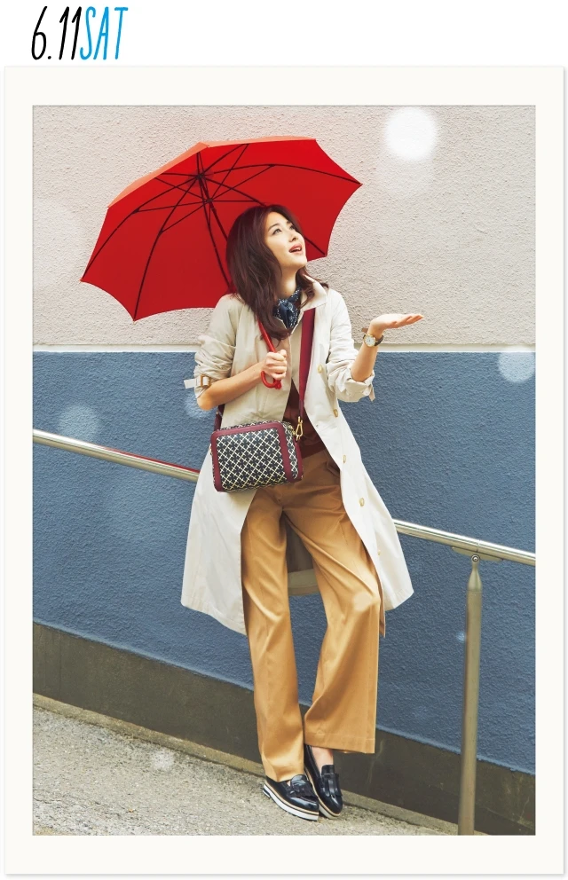 いつものコーデに防水アイテムを足して。雨が降ってもストレスフリーな着こなしを始めよう