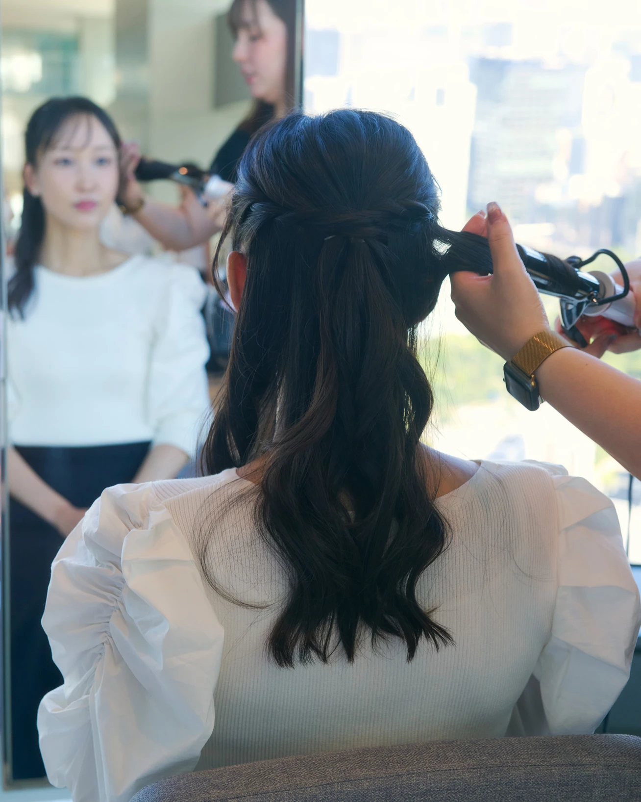 結婚おうえんフェスタのヘアアレンジブース