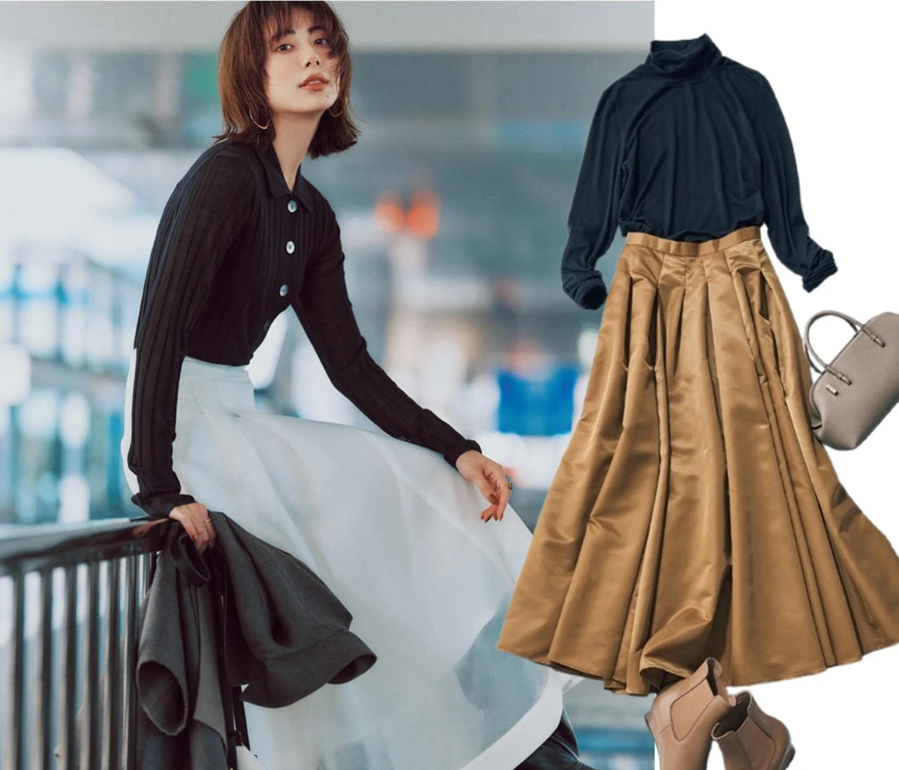 【ぴたニット×ふわスカート11コーデ】10秒で決まる、私たちの最強褒められシルエット！