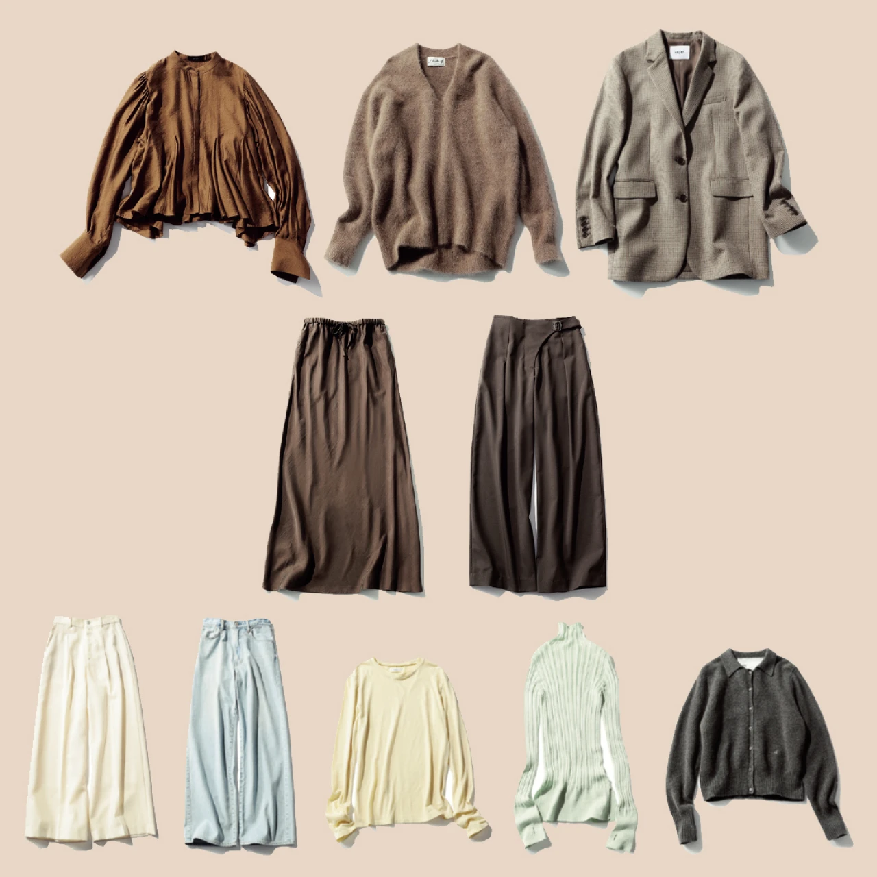 【ブラウンコーデ】秋トレンドのブラウンをオン･オフで楽しむ！着回しワードローブ10選