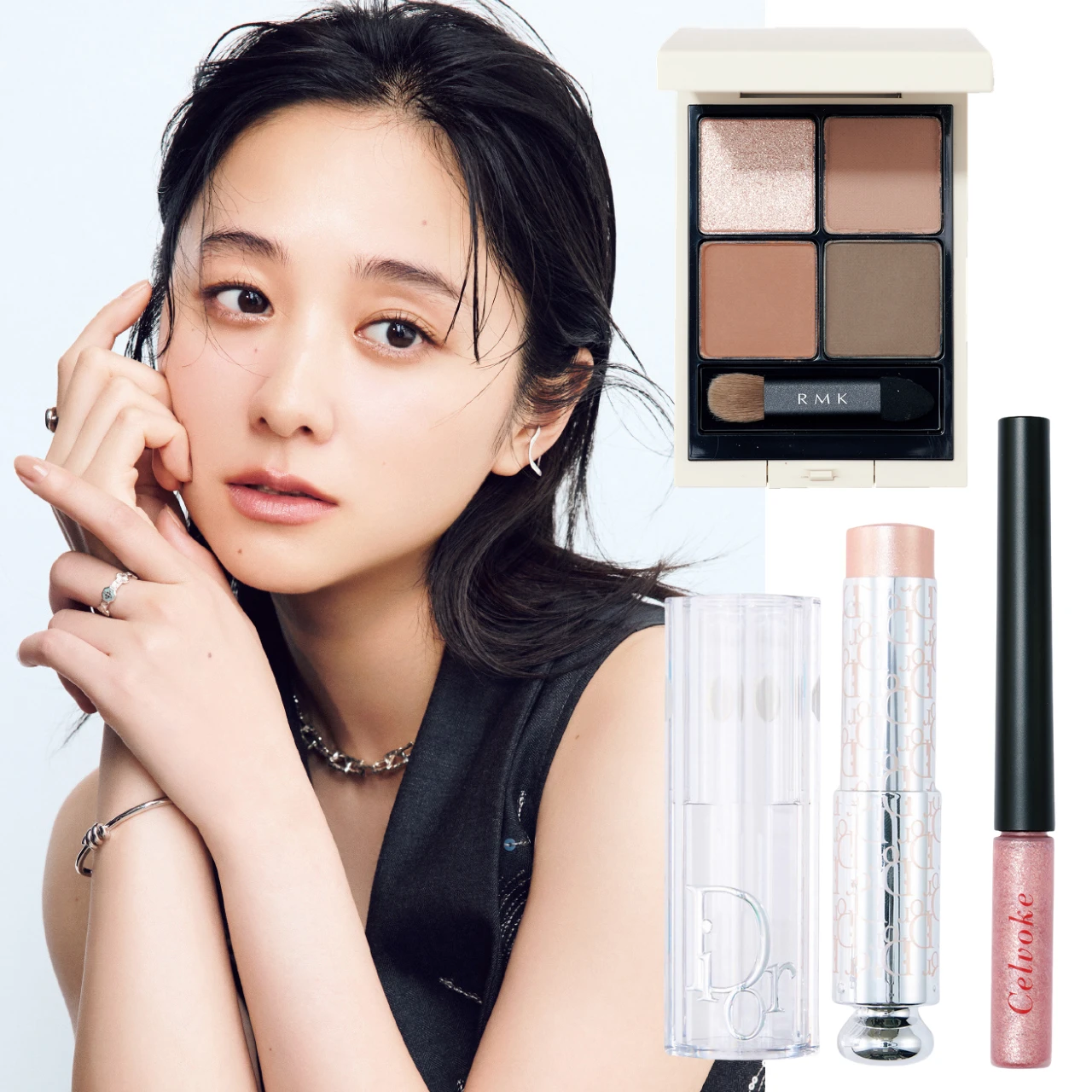 【夏の最新キラキラメイク】堀田真由さんがお手本！大人がまとうラメは"小さく効かせる"がちょうどいい