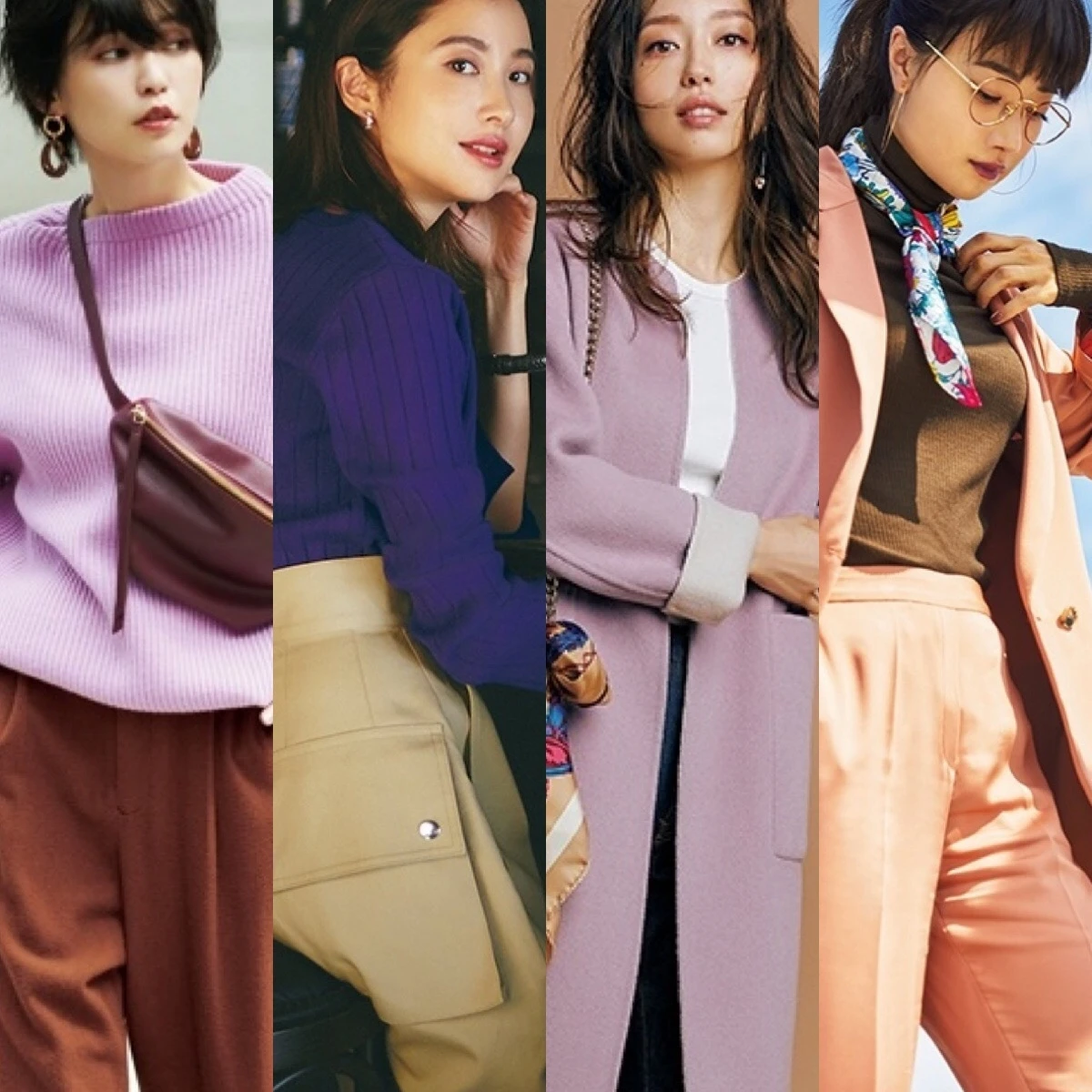 大人に似合うきれい色【ピンク・ラベンダー・パープル】真冬のモテコーデ30選【30代レディースファッション】