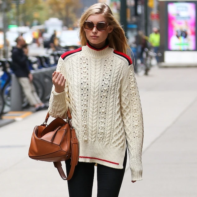 70年代ムードなケーブルニットスタイルはエルサ・ホスクがお手本【日めくりセレブ】