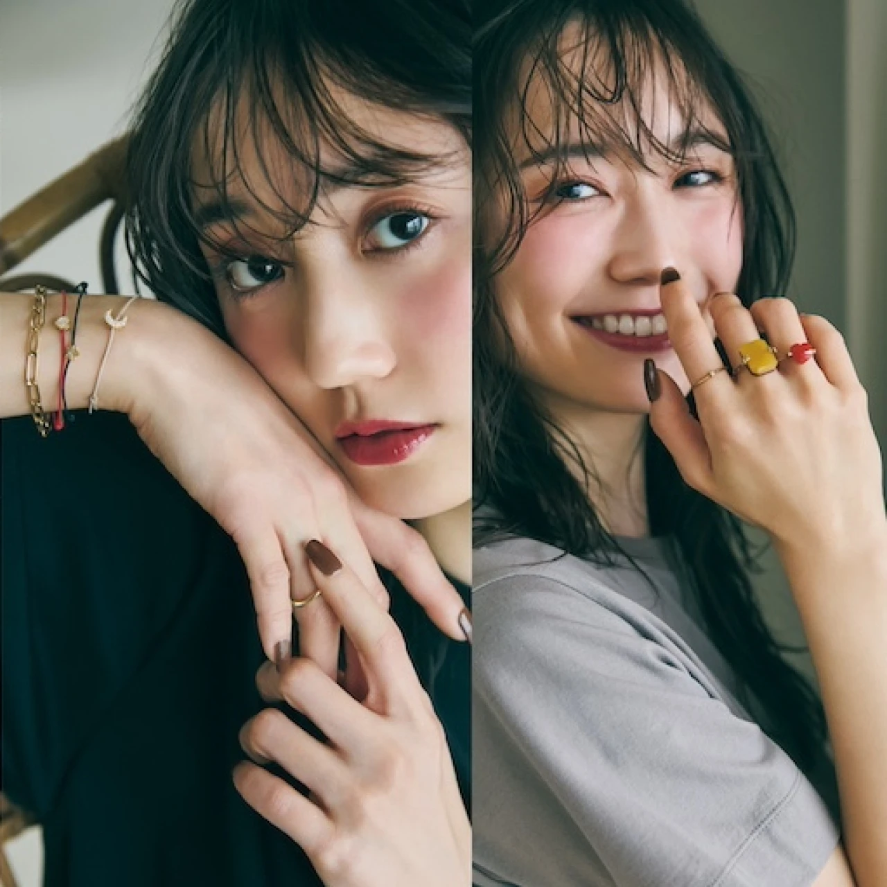 【無地T×ジュエリーコーデ4選】色石、コードブレス、ダイヤモンドのイヤカフ・・・シンプルTシャツにはジュエリーで遊び心をプラス！