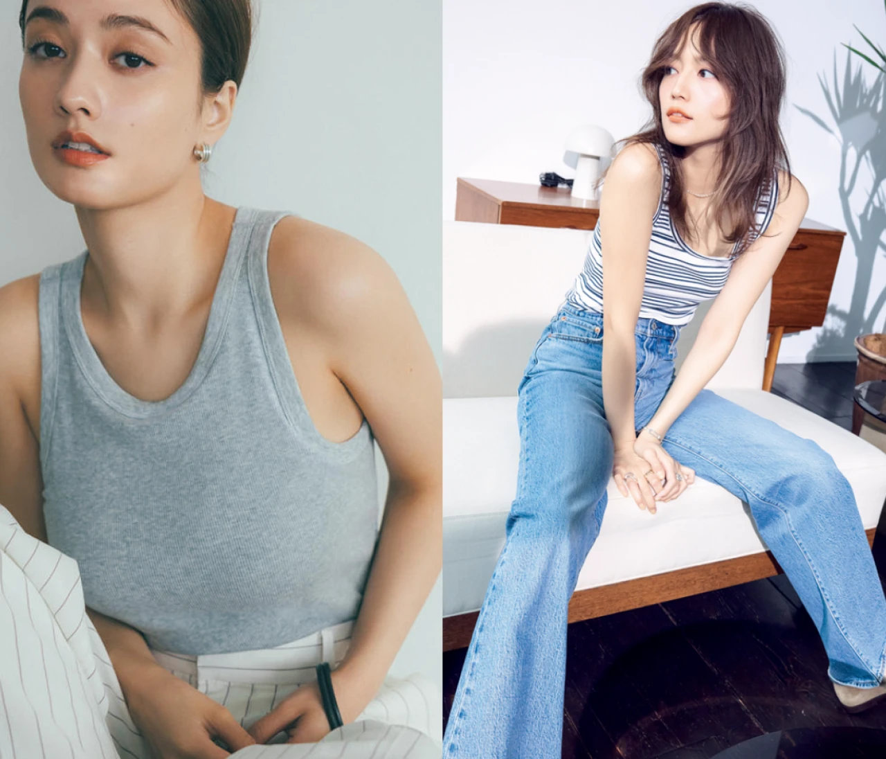 【大人のタンクトップコーデ16選】1枚でもインナー使いでも素敵な大人女子に
