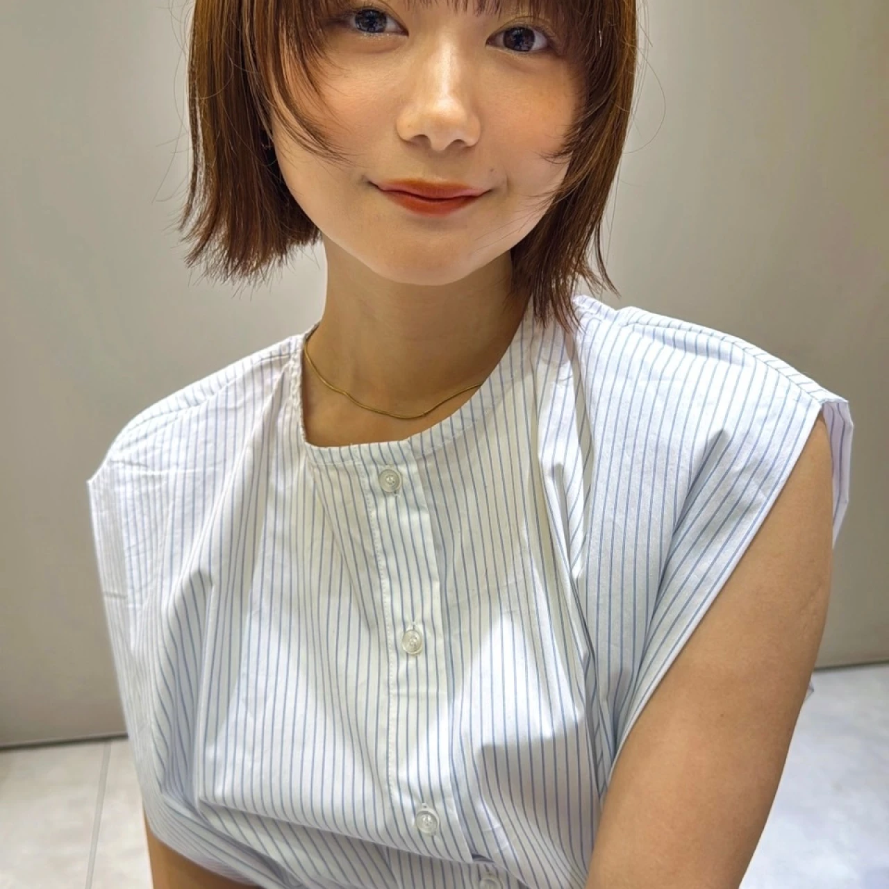 【ボブ・30代大人の髪型】面長さん向けヘア・フェイスレイヤーボブ