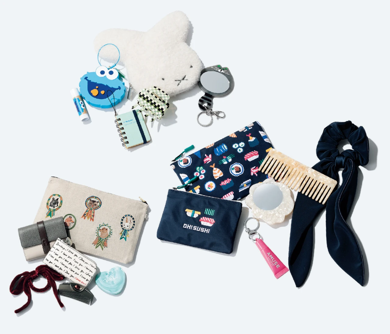 【大人の可愛げ「ポーチ」3選】ポップ、ユニーク、キュート。タイプ別に“自分らしさ”をバッグに忍ばせて♡