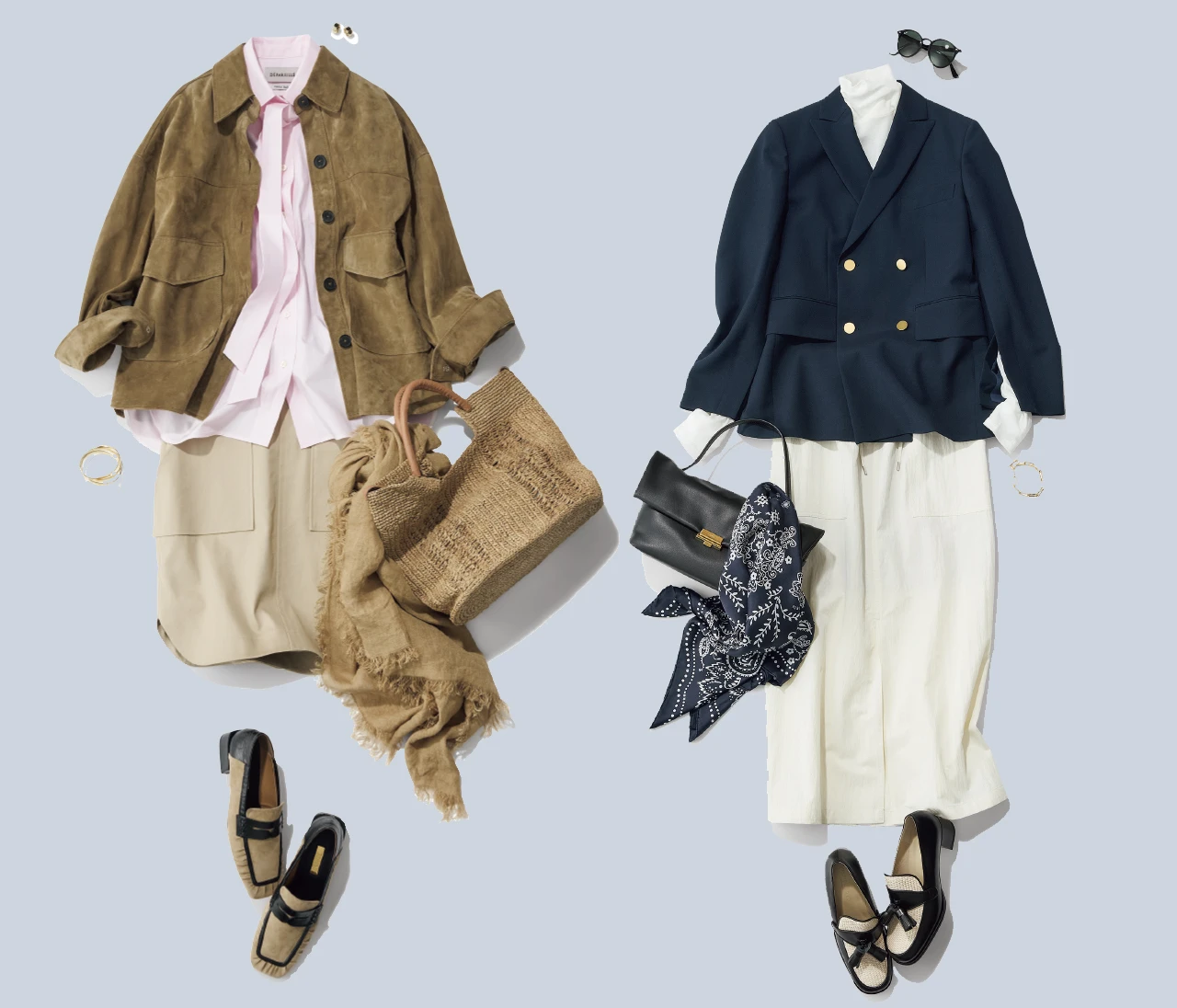 【2026春最旬！異素材ローファー3選】きれいめ派の相棒“Iラインスカート”は足もとから垢抜けさせて