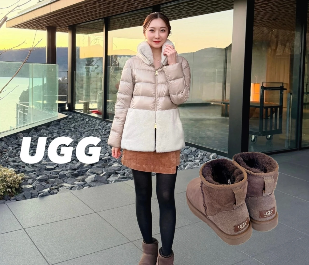 【UGG】寒い1〜2月を乗り切る、大人可愛い冬のブーツコーデ