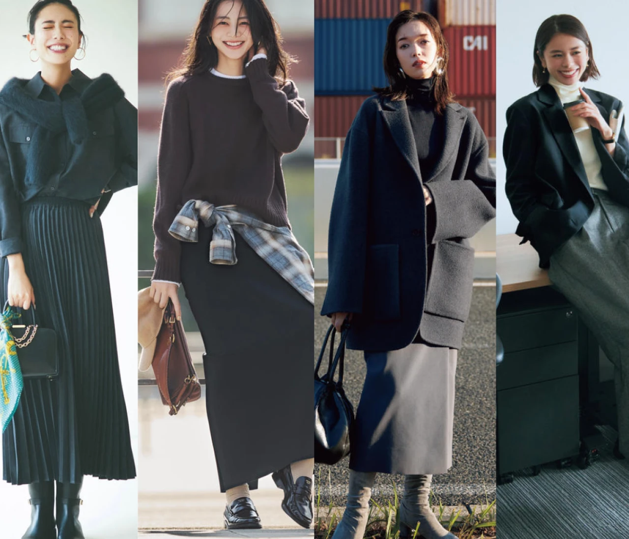 【最新】秋冬 レディース「黒」コーデ37選。 大人女子の着こなしに外せない黒の着こなしのコツは？ パンツ、ニット、ジャケット…厳選着こなしをまとめ。