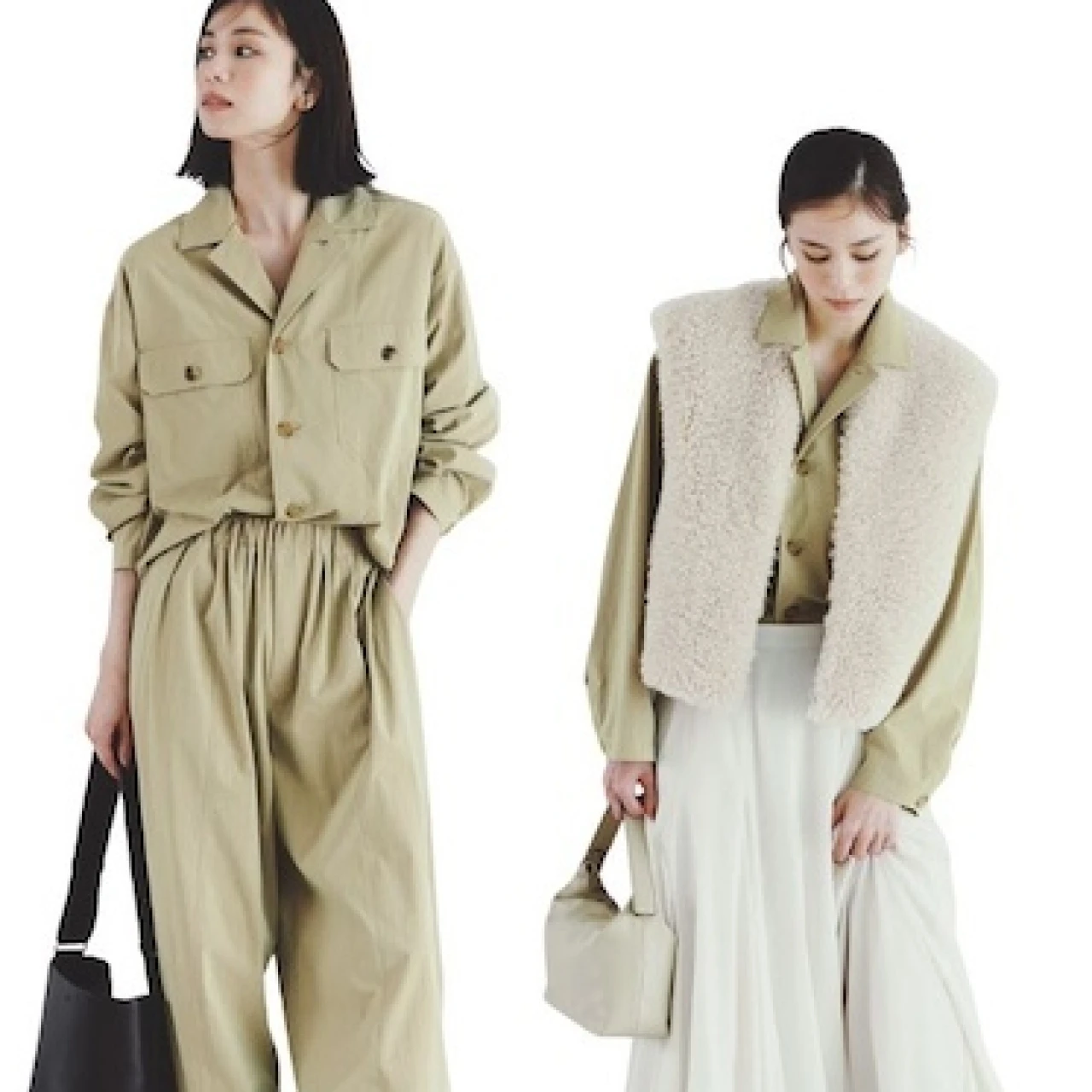 【トレンドシャツの9～11月着回しコーデ】人気のワークシャツはお洒落感度高まる甘辛MIXに着こなすのが正解！