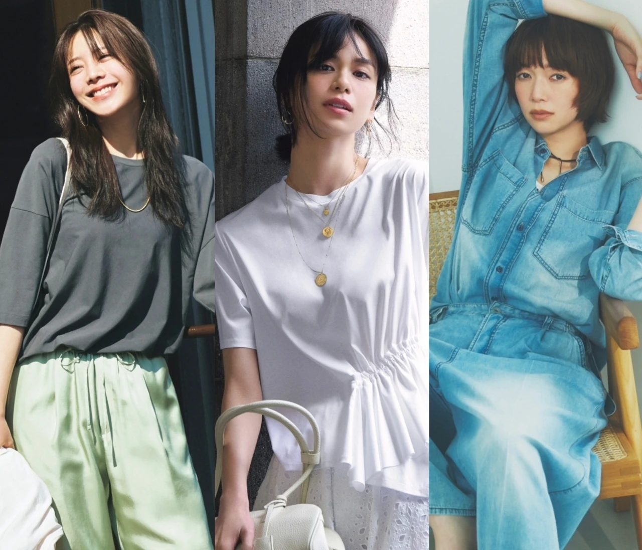 Tシャツ、デニム…軽やかにまとう初夏の着こなし7選【BAILAの1週間コーデまとめ】