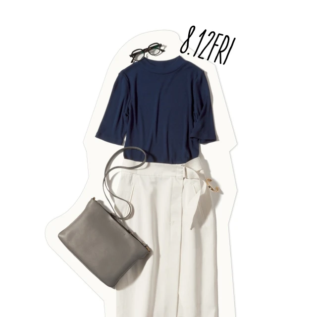 バタバタの金曜は、クリーンコーデ×バングルで上半身から秋シフト